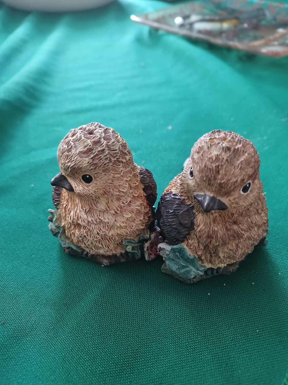 Small Pets Decorative Brown Bird Pair – Realistic Textured  Salt And Pepper Shak
